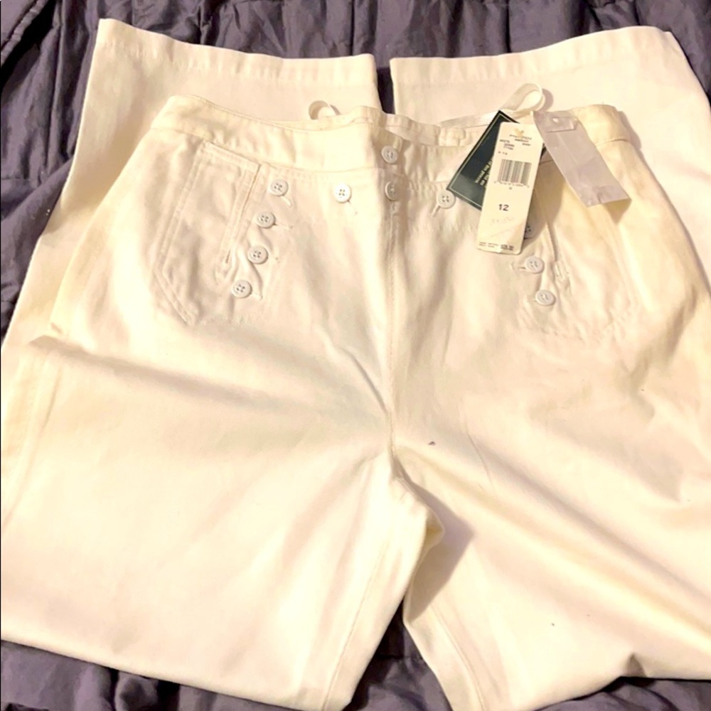 Ralph Lauren Cream Straight Leg Pants